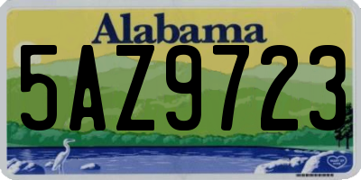 AL license plate 5AZ9723
