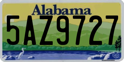 AL license plate 5AZ9727