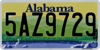 AL license plate 5AZ9729
