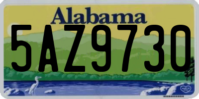 AL license plate 5AZ9730