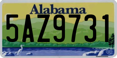 AL license plate 5AZ9731