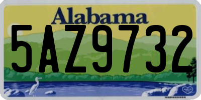 AL license plate 5AZ9732