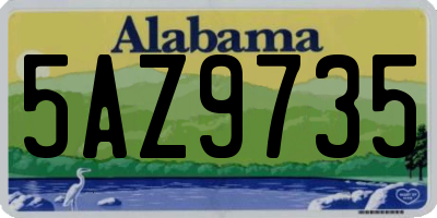 AL license plate 5AZ9735
