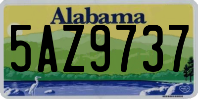 AL license plate 5AZ9737