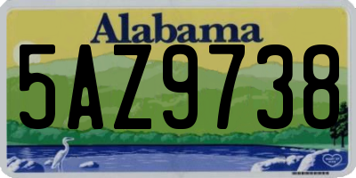 AL license plate 5AZ9738