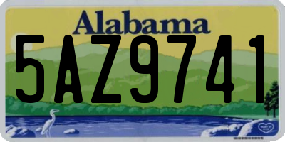 AL license plate 5AZ9741