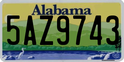 AL license plate 5AZ9743