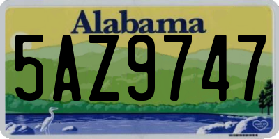 AL license plate 5AZ9747