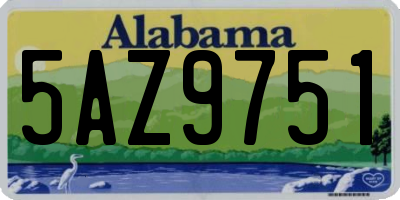 AL license plate 5AZ9751