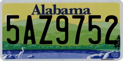 AL license plate 5AZ9752
