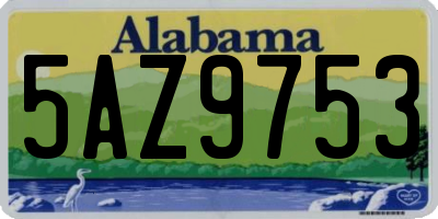 AL license plate 5AZ9753