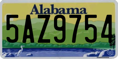 AL license plate 5AZ9754