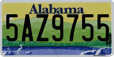 AL license plate 5AZ9755