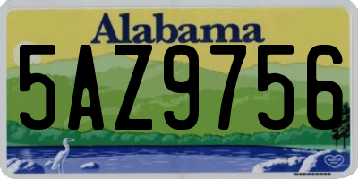 AL license plate 5AZ9756