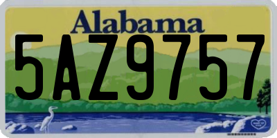 AL license plate 5AZ9757