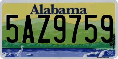 AL license plate 5AZ9759