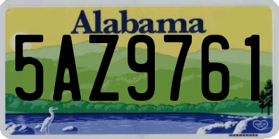 AL license plate 5AZ9761