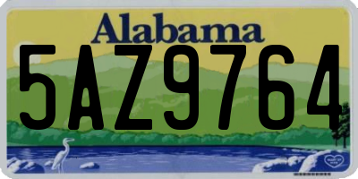 AL license plate 5AZ9764