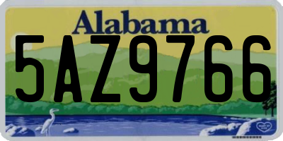 AL license plate 5AZ9766