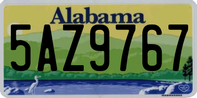 AL license plate 5AZ9767