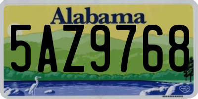AL license plate 5AZ9768