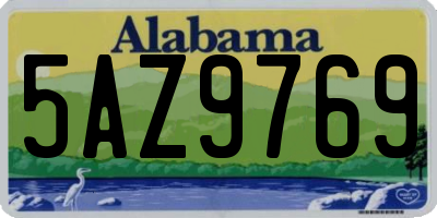 AL license plate 5AZ9769