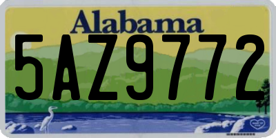 AL license plate 5AZ9772