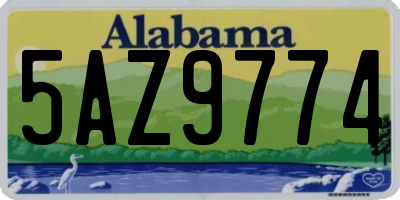 AL license plate 5AZ9774