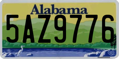 AL license plate 5AZ9776