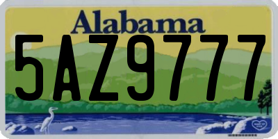 AL license plate 5AZ9777