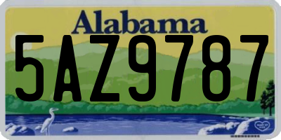 AL license plate 5AZ9787