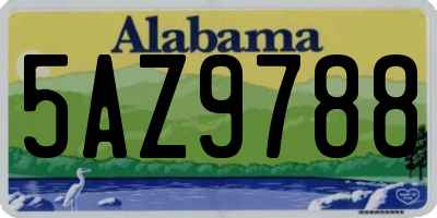AL license plate 5AZ9788