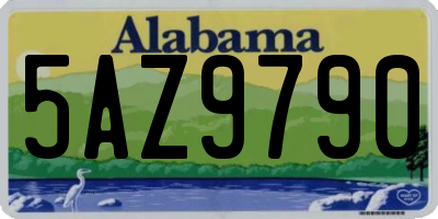 AL license plate 5AZ9790