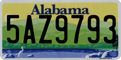 AL license plate 5AZ9793