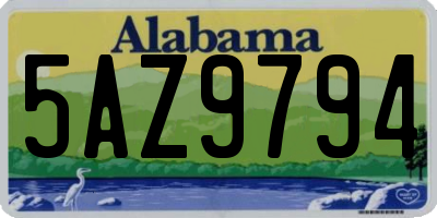 AL license plate 5AZ9794