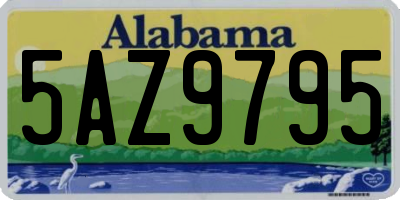 AL license plate 5AZ9795