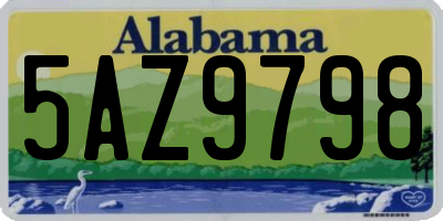 AL license plate 5AZ9798