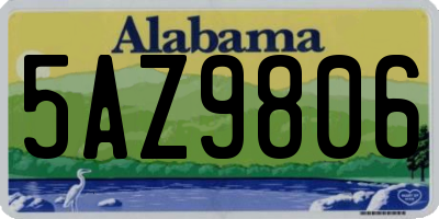 AL license plate 5AZ9806