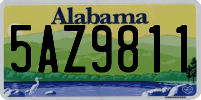 AL license plate 5AZ9811