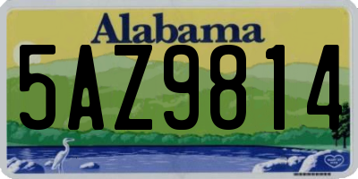 AL license plate 5AZ9814
