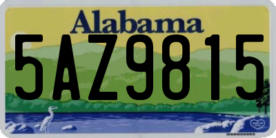 AL license plate 5AZ9815