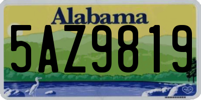 AL license plate 5AZ9819