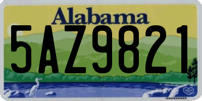 AL license plate 5AZ9821
