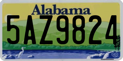AL license plate 5AZ9824