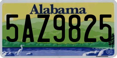 AL license plate 5AZ9825