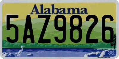 AL license plate 5AZ9826