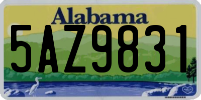 AL license plate 5AZ9831