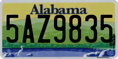 AL license plate 5AZ9835