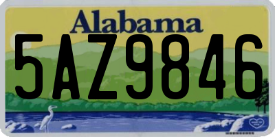 AL license plate 5AZ9846