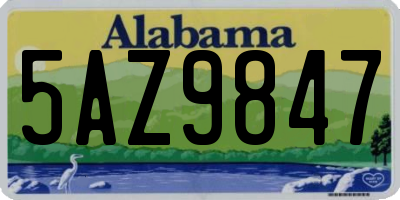 AL license plate 5AZ9847